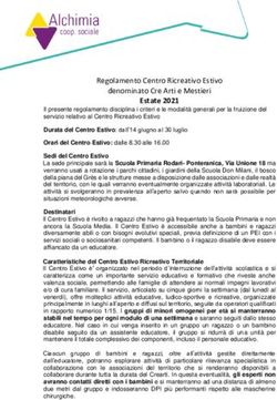 Estate 2021 Regolamento Centro Ricreativo Estivo denominato Cre Arti e Mestieri