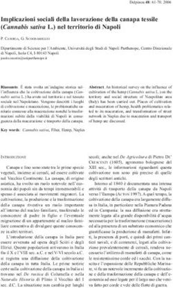 Implicazioni sociali della lavorazione della canapa tessile (Cannabis sativa L.) nel territorio di Napoli