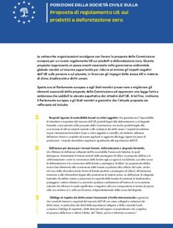 POSIZIONE DELLA SOCIET&Agrave; CIVILE SULLA - Proposta di regolamento UE sui prodotti a deforstazione zero