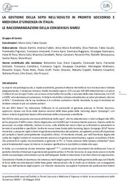 LA GESTIONE DELLA SEPSI NELL'ADULTO IN PRONTO SOCCORSO E MEDICINA D'URGENZA IN ITALIA: LE RACCOMANDAZIONI DELLA CONSENSUS SIMEU