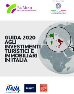 GUIDA 2020 AGLI INVESTIMENTI TURISTICI E IMMOBILIARI IN ITALIA - Re Mind FILIERA IMMOBILIARE