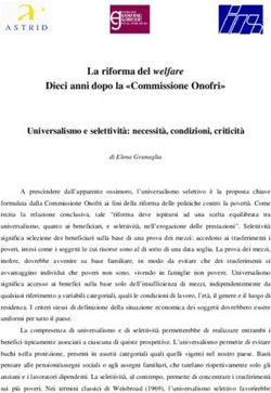 La riforma del welfare Dieci anni dopo la "Commissione Onofri"