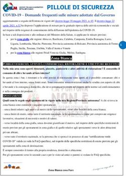 PILLOLE DI SICUREZZA COVID-19 - Domande frequenti sulle misure adottate dal Governo - Uilm