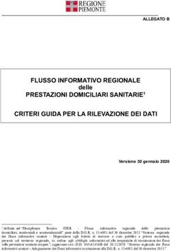 FLUSSO INFORMATIVO REGIONALE PRESTAZIONI DOMICILIARI SANITARIE1 - Sistema Piemonte