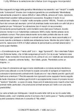 I Lilly Whites e la selezione dei ciliatus (con mugugno incorporato)