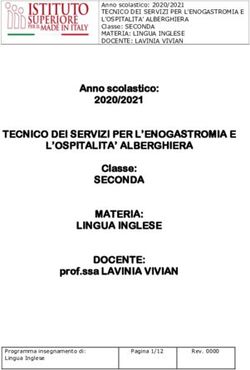 TECNICO DEI SERVIZI PER L'ENOGASTROMIA E L'OSPITALITA' ALBERGHIERA