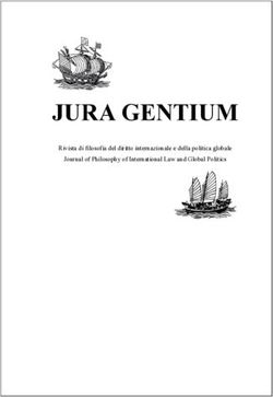JURA GENTIUM Rivista di filosofia del diritto internazionale e della politica globale Journal of Philosophy of International Law and Global Politics