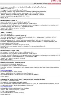 EVENTI info: tel. 0541 53399 - www.riminiturismo.it - Rimini turismo