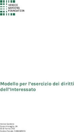 Modello per l'esercizio dei diritti dell'Interessato - Venice ...