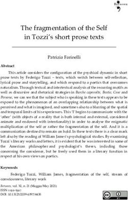 The fragmentation of the Self in Tozzi's short prose texts