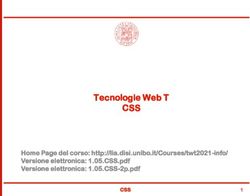 CSS Tecnologie Web T Home Page del corso elettronica: 1.05.CSS Versione elettronica: ...