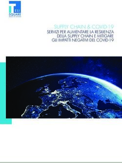 SUPPLY CHAIN & COVID-19 - SERVIZI PER AUMENTARE LA RESILIENZA DELLA SUPPLY CHAIN E MITIGARE GLI IMPATTI NEGATIVI DEL COVID-19 - TESISQUARE