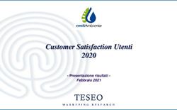 Customer Satisfaction Utenti 2020 - Presentazione risultati - Febbraio 2021 - EmiliAmbiente