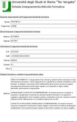 Università degli Studi di Roma "Tor Vergata" Scheda Insegnamento/Attività Formativa