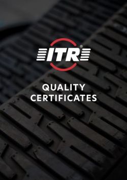 QUALITY CERTIFICATES - ITR Pacific