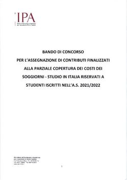 BANDO DI CONCORSO PER L,ASSEGNAZIONE DI CONTRIBUTI FINALIZZATI ALLA PARZIALE COPERTURA DEI COSTI DEI SOGGIORNI - STUDIO IN ITALIA RISERVATI A ...