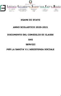 ESAME DI STATO ANNO SCOLASTICO 2020-2021 DOCUMENTO DEL CONSIGLIO DI CLASSE 5HS SERVIZI PER LA SANITA' E L'ASSISTENZA SOCIALE