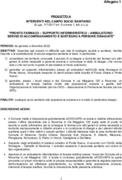 PROGETTO A INTERVENTI NEL CAMPO SOCIO SANITARIO - Comune di Ravenna