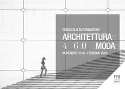 PER LA MODA ARCHITETTURA - CORSO DI ALTA FORMAZIONE NOVEMBRE 2019 - FEBBRAIO 2020 - Fondazione Fashion Research Italy