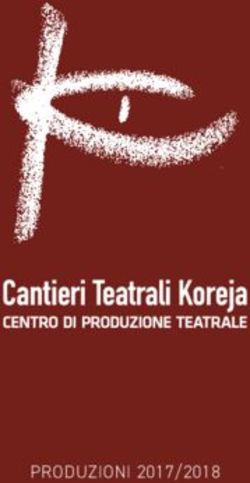 PRODUZIONI 2017/2018 - Cantieri Teatrali Koreja