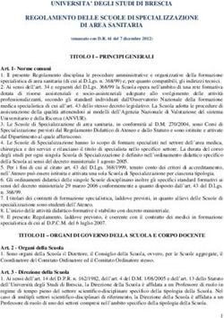UNIVERSITA' DEGLI STUDI DI BRESCIA REGOLAMENTO DELLE SCUOLE DI SPECIALIZZAZIONE DI AREA SANITARIA
