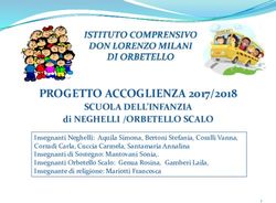 PROGETTO ACCOGLIENZA 2017/2018 - SCUOLA DELL'INFANZIA di NEGHELLI /ORBETELLO SCALO - ic don lorenzo milani