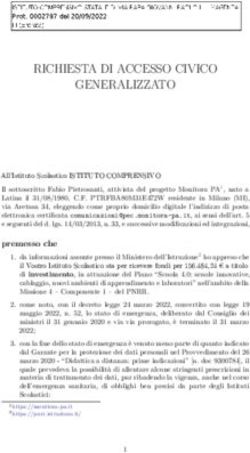 RICHIESTA DI ACCESSO CIVICO GENERALIZZATO