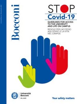 STOP Covid-19 GUIDELINES FOR ACCESS TO THE UNIVERSITY AND LIFE ON CAMPUS REGOLE PER L'ACCESSO AGLI EDIFICI E LA VITA NEL CAMPUS - SDA Bocconi