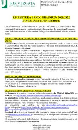 RIAPERTURA BANDO ERASMUS+ 2021/2022 BORSE DI STUDIO RESIDUE - Facoltà di ...