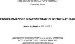 PROGRAMMAZIONE DIPARTIMENTALE DI SCIENZE NATURALI