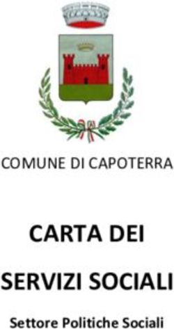CARTA DEI SERVIZI SOCIALI - COMUNE DI CAPOTERRA Settore Politiche Sociali