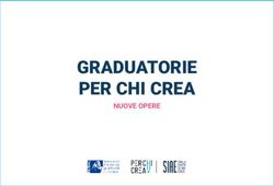 GRADUATORIE PER CHI CREA - NUOVE OPERE