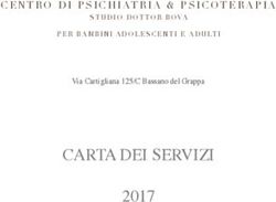 CARTA DEI SERVIZI 2017 - CENTRO DI PSICHIATRIA & PSICOTERAPIA Via Cartigliana 125/C Bassano del Grappa - Studio Dottor Bova