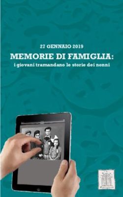 MEMORIE DI FAMIGLIA: i giovani tramandano le storie dei nonni - Il Pitigliani