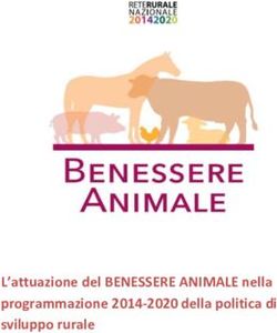 L'attuazione del BENESSERE ANIMALE nella programmazione 2014-2020 della politica di sviluppo rurale