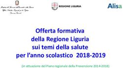Offerta formativa della Regione Liguria sui temi della salute per l'anno scolastico 2018-2019 - in attuazione del Piano regionale della ...