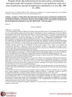 Progetto diretto alla realizzazione di una nuova pista a orientamento monodirezionale nell'Aeroporto di Firenze in aree qualificate come siti e ...