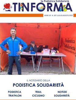 TINFORMA - PODISTICA SOLIDARIET&Agrave; PODISTICA TRIATHLON - Podistica Solidariet&agrave;