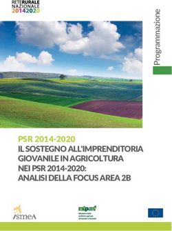 PSR 2014-2020 IL SOSTEGNO ALL'IMPRENDITORIA GIOVANILE IN AGRICOLTURA NEI PSR 2014-2020: ANALISI DELLA FOCUS AREA 2B - Rete Rurale Nazionale