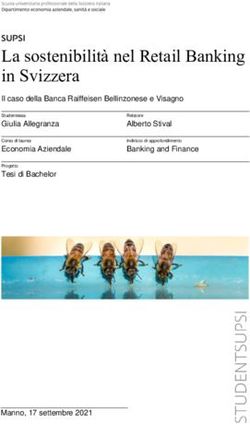 La sostenibilità nel Retail Banking in Svizzera - in SUPSI Tesi