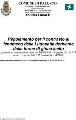 Regolamento per il contrasto al fenomeno della Ludopatia derivante dalle forme di gioco lecito