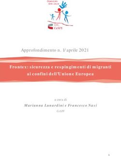 APPROFONDIMENTO N. 1/APRILE 2021 - FRONTEX: SICUREZZA E RESPINGIMENTI DI MIGRANTI AI CONFINI DELL'UNIONE EUROPEA - CESPI