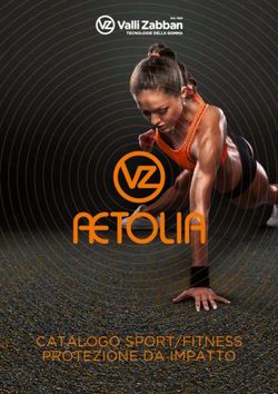 CATALOGO SPORT/FITNESS PROTEZIONE DA IMPATTO