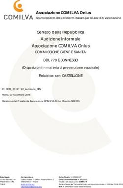 Senato della Repubblica Audizione Informale Associazione COMILVA Onlus