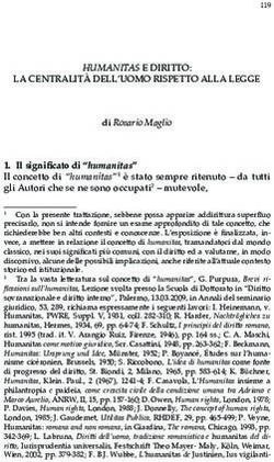HUMANITAS E DIRITTO: LA CENTRALITÀ DELL'UOMO RISPETTO ALLA LEGGE - Ars Docendi
