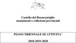 PIANO TRIENNALE DI ATTIVITA' - Castello del Buonconsiglio monumenti e collezioni provinciali 2018-2019-2020