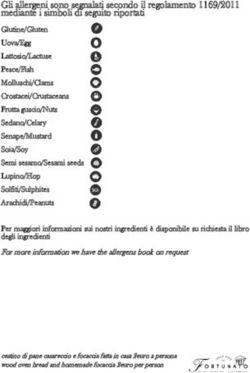 Gli allergeni sono segnalati secondo il regolamento 1169/2011 mediante i simboli di seguito riportati