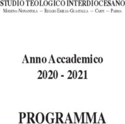 PROGRAMMA Anno Accademico 2020 2021 - STUDIO TEOLOGICO INTERDIOCESANO - Diocesi di Reggio Emilia