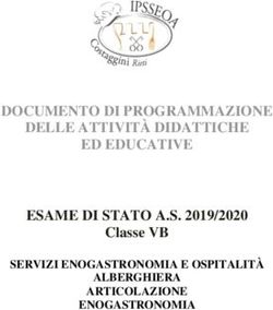DOCUMENTO DI PROGRAMMAZIONE DELLE ATTIVITÀ DIDATTICHE ED EDUCATIVE ESAME DI STATO A.S. 2019/2020 - Classe VB SERVIZI ENOGASTRONOMIA E OSPITALITÀ ...