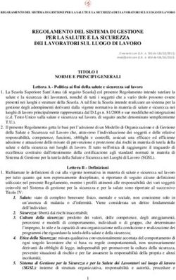 REGOLAMENTO DEL SISTEMA DI GESTIONE PER LA SALUTE E LA SICUREZZA DEI LAVORATORI SUL LUOGO DI LAVORO